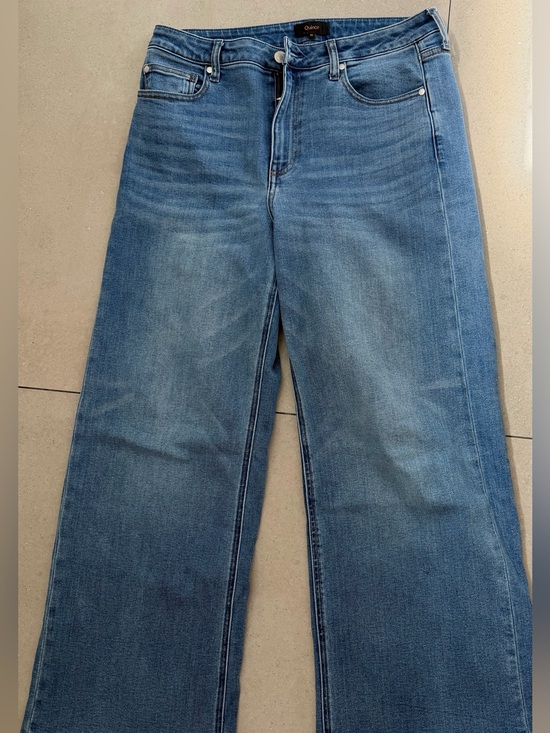 Quince Denim - Quince women’s blue stretch high rise wide leg jeans size 31